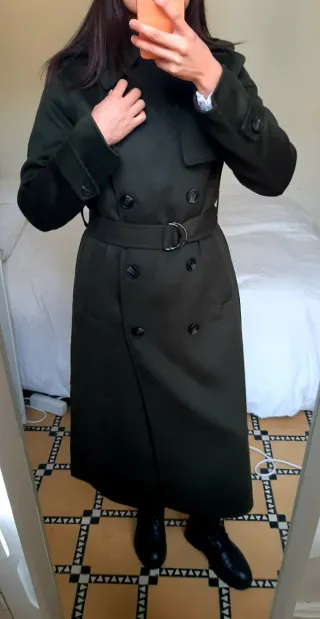 Abrigo Michael Kors de Lana Verde Militar