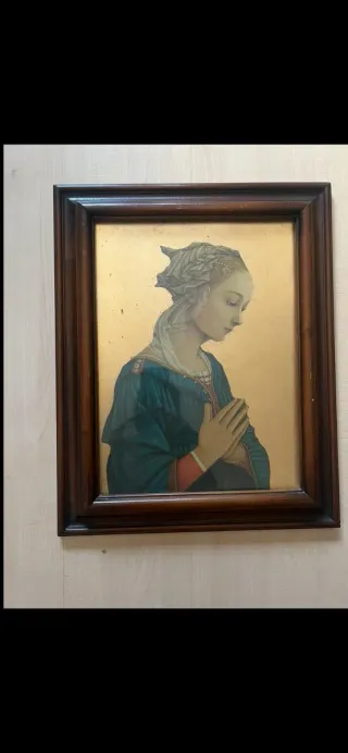 Quadro Madonna con sfondo oro