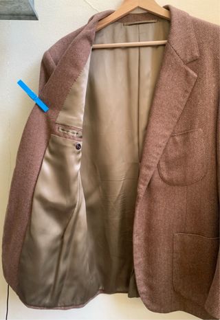 Blazer Uomo Tweed Vintage Taglia 48