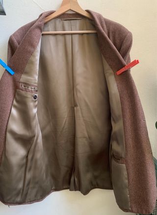 Blazer Uomo Tweed Vintage Taglia 48