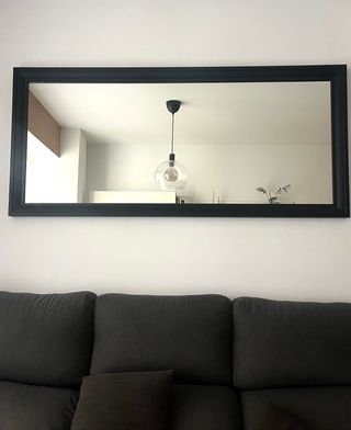 Espejo Clásico Negro con Marco Moldurado