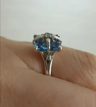 Anillo Thomas Sabo Azul Plata