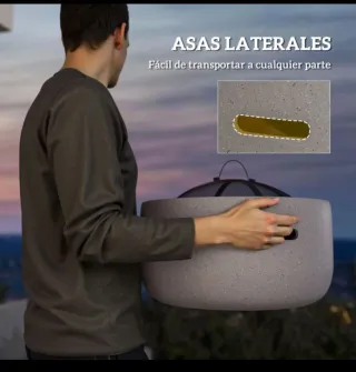 Brasero exterior moderno