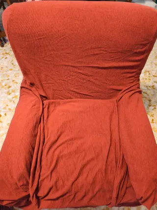 Copri poltrona in tessuto rosso