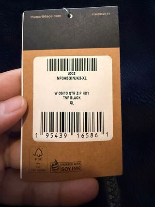 Chaqueta The North Face Negra crop top