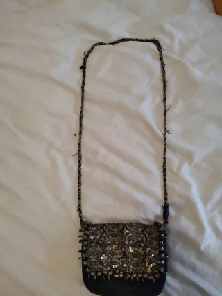 Bolso étnico pequeño con abalorios