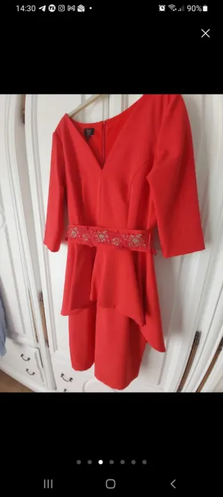 Vestido de cóctel rojo