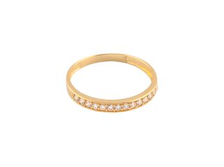 anillo oro 18k con piedra con circonita