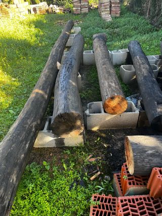 Pino para pilares, porche