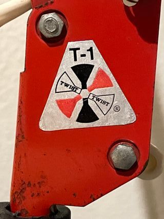 Lampada da architetto TWIST T1 anni '70 Rossa