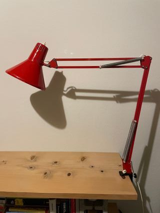 Lampada da architetto TWIST T1 anni '70 Rossa