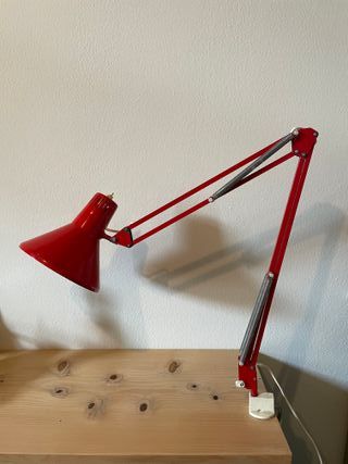 Lampada da architetto TWIST T1 anni '70 Rossa
