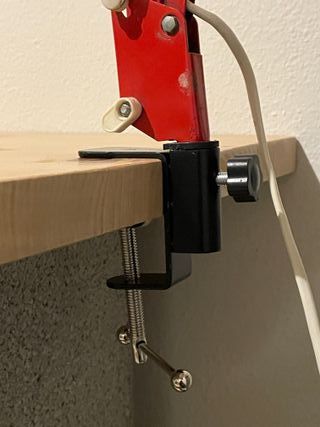 Lampada da architetto TWIST T1 anni '70 Rossa