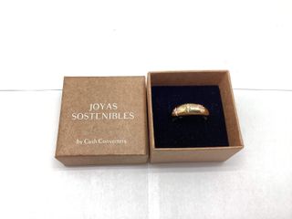 anillo oro 18k con piedra con circonita