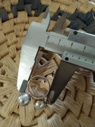 Anillo bolas plata ajustable