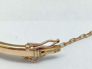 brazalete oro 18k con piedra con diamante