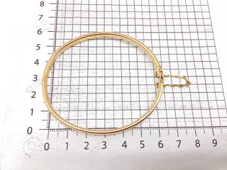 brazalete oro 18k con piedra con diamante