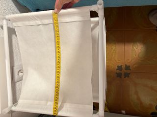 Zapatero organizador de tela blanco