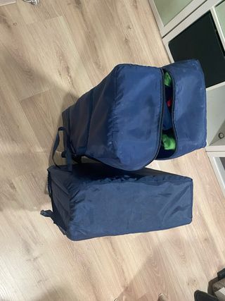 Cuna de viaje plegable azul
