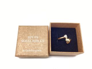 anillo oro 18k con piedra con circonita