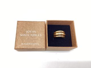 anillo oro 18k con circonita