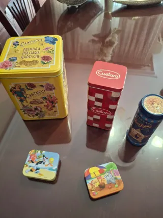 Lote 7 Cajas Metálicas Decoradas