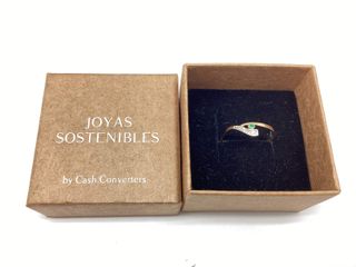 anillo oro 18k con piedra con circonita