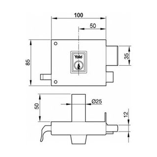 Cerradura sobreponer Mod. 72  AMIG
