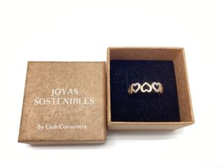 anillo oro 18k con piedra con circonita