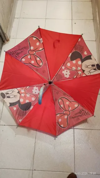 Paraguas Minnie Mouse Disney Rojo