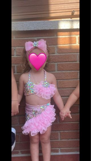 Vestido niña boda gitana rosa