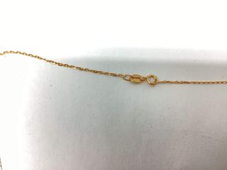 cadena oro 18k con piedra con circonita 22cm