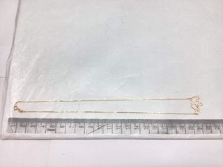 cadena oro 18k con piedra con circonita 22cm