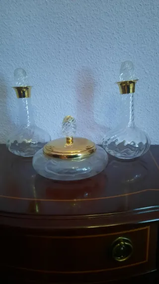 Juego de tocador de cristal