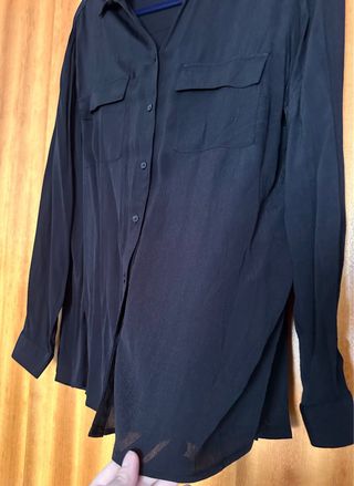 Camisa C&A Preta Manga Comprida XL