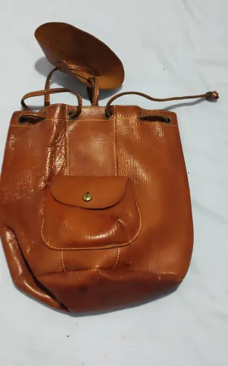 Mochila de cuero marrón de Ubrique