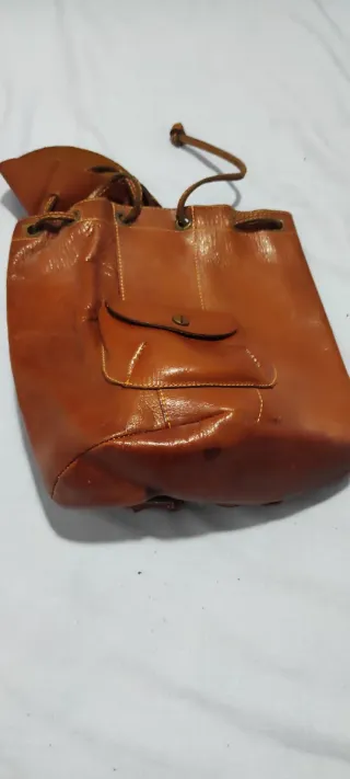 Mochila de cuero marrón de Ubrique