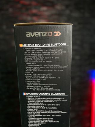 Torre de Sonido AVENZO ¡NUEVA!