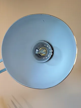 Lámpara flexo vintage plateada metal