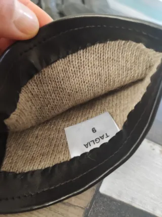 Guanti in pelle marrone