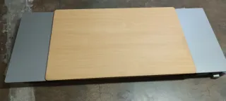 Mesa de cocina extensible madera y metal