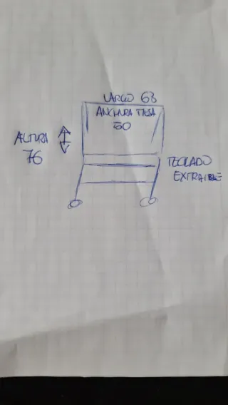 Mesa de cristal para ordenador