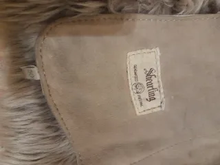 Giacca in montone beige e marrone