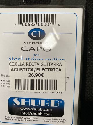 Cejilla Shubb Estándar para Guitarra Acústica