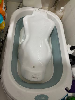 Bañera de bebé plegable azul