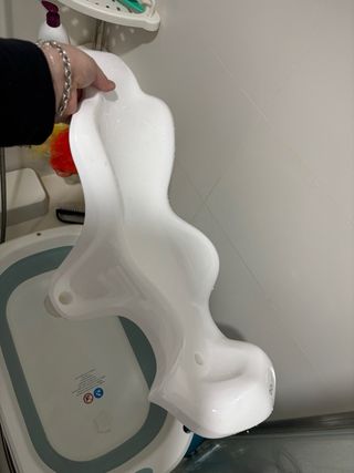 Bañera de bebé plegable azul