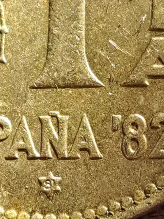 Moneda 1 Peseta España 82 Estrella 81
