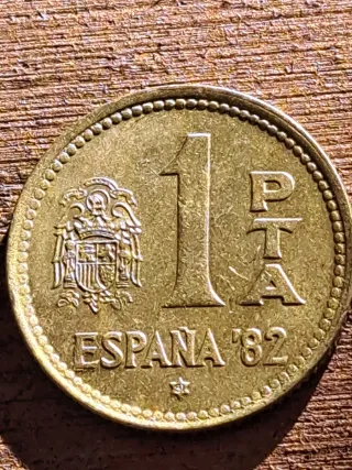 Moneda 1 Peseta España 82 Estrella 81