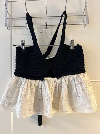 Top Zara Negro y Blanco