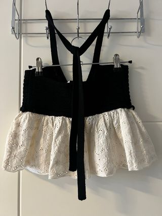 Top Zara Negro y Blanco